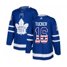 Adidas Toronto Maple Leafs #16 Darcy Tucker Authentic Royal Blue USA Flag Fashion NHL Jersey