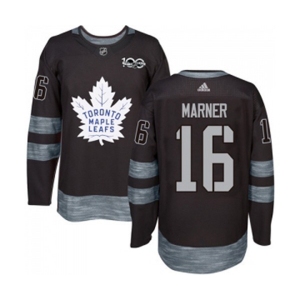 Adidas Toronto Maple Leafs #16 Mitchell Marner Authentic Black 1917-2017 100th Anniversary NHL Jersey