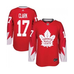 Adidas Toronto Maple Leafs #17 Wendel Clark Premier Red Alternate NHL Jersey