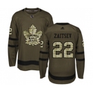 Adidas Toronto Maple Leafs #22 Nikita Zaitsev Authentic Green Salute to Service NHL Jersey