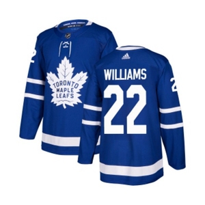 Adidas Toronto Maple Leafs #22 Tiger Williams Authentic Royal Blue Home NHL Jersey