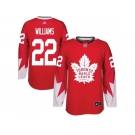 Adidas Toronto Maple Leafs #22 Tiger Williams Red Team Canada Authentic Stitched NHL Jersey