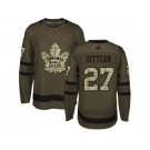 Adidas Toronto Maple Leafs #27 Darryl Sittler Green Salute to Service Stitched NHL Jersey