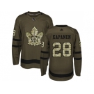 Adidas Toronto Maple Leafs #28 Kasperi Kapanen Green Salute to Service Stitched NHL Jersey