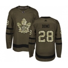 Adidas Toronto Maple Leafs #28 Tie Domi Authentic Green Salute to Service NHL Jersey