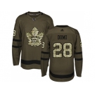 Adidas Toronto Maple Leafs #28 Tie Domi Green Salute to Service Stitched NHL Jersey