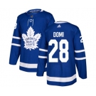 Adidas Toronto Maple Leafs #28 Tie Domi Premier Royal Blue Home NHL Jersey