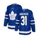 Adidas Toronto Maple Leafs #31 Frederik Andersen Premier Royal Blue Home NHL Jersey