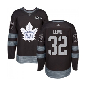 Adidas Toronto Maple Leafs #32 Josh Leivo Authentic Black 1917-2017 100th Anniversary NHL Jersey