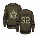 Adidas Toronto Maple Leafs #32 Josh Leivo Authentic Green Salute to Service NHL Jersey