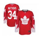 Adidas Toronto Maple Leafs #34 Auston Matthews Authentic Red Alternate NHL Jersey