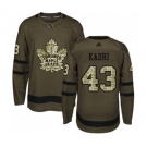 Adidas Toronto Maple Leafs #43 Nazem Kadri Authentic Green Salute to Service NHL Jersey