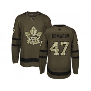 Adidas Toronto Maple Leafs #47 Leo Komarov Green Salute to Service Stitched NHL Jersey