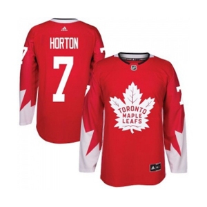 Adidas Toronto Maple Leafs #7 Tim Horton Authentic Red Alternate NHL Jersey