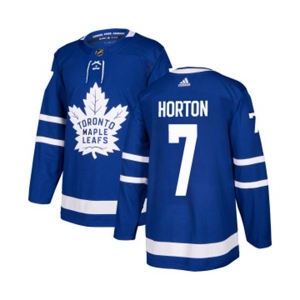 Adidas Toronto Maple Leafs #7 Tim Horton Authentic Royal Blue Home NHL Jersey
