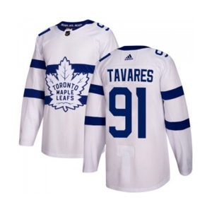 Adidas Toronto Maple Leafs #91 John Tavares Authentic White 2018 Stadium Series NHL Jersey