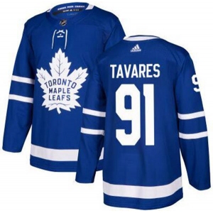 Adidas Toronto Maple Leafs #91 Tavares Authentic Royal Blue Home NHL Jersey