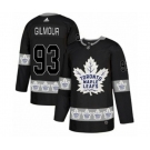 Adidas Toronto Maple Leafs #93 Doug Gilmour Authentic Black Team Logo Fashion NHL Jersey