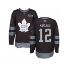 Men Adidas Toronto Maple Leafs #12 Patrick Marleau Black 1917-2017 100th Anniversary Stitched NHL Jersey