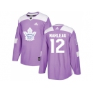 Men Adidas Toronto Maple Leafs #12 Patrick Marleau Purple Authentic Fights Cancer Stitched NHL Jersey