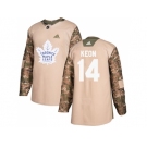 Men Adidas Toronto Maple Leafs #14 Dave Keon Camo Authentic 2017 Veterans Day Stitched NHL Jersey