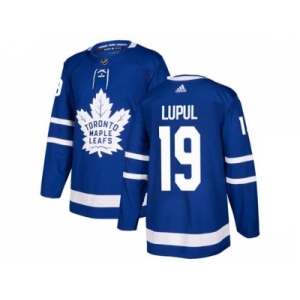 Men Adidas Toronto Maple Leafs #19 Joffrey Lupul Blue Home Authentic Stitched NHL Jersey