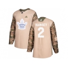 Men Adidas Toronto Maple Leafs #2 Ron Hainsey Camo Authentic 2017 Veterans Day Stitched NHL Jersey