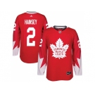 Men Adidas Toronto Maple Leafs #2 Ron Hainsey Red Team Canada Authentic Stitched NHL Jersey