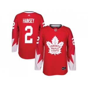 Men Adidas Toronto Maple Leafs #2 Ron Hainsey Red Team Canada Authentic Stitched NHL Jersey