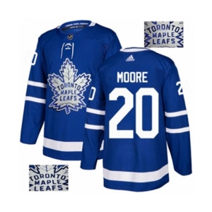 Men Adidas Toronto Maple Leafs #20 Dominic Moore Authentic Royal Blue Fashion Gold NHL Jersey