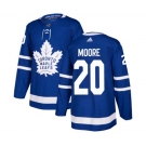 Men Adidas Toronto Maple Leafs #20 Dominic Moore Authentic Royal Blue Home NHL Jersey