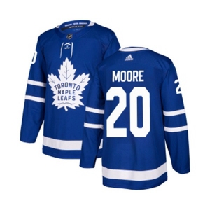 Men Adidas Toronto Maple Leafs #20 Dominic Moore Authentic Royal Blue Home NHL Jersey