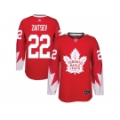 Men Adidas Toronto Maple Leafs #22 Nikita Zaitsev Red Team Canada Authentic Stitched NHL Jersey