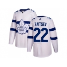 Men Adidas Toronto Maple Leafs #22 Nikita Zaitsev White Authentic 2018 Stadium Series Stitched NHL Jersey