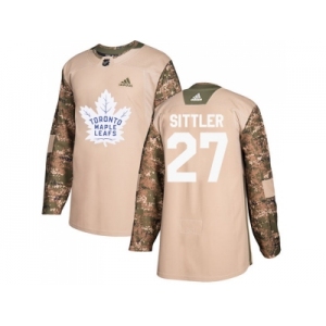 Men Adidas Toronto Maple Leafs #27 Darryl Sittler Camo Authentic 2017 Veterans Day Stitched NHL Jersey