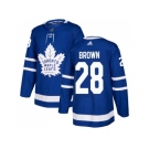 Men Adidas Toronto Maple Leafs #28 Connor Brown Blue Home Authentic Stitched NHL Jersey