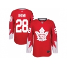 Men Adidas Toronto Maple Leafs #28 Connor Brown Red Team Canada Authentic Stitched NHL Jersey