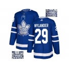 Men Adidas Toronto Maple Leafs #29 William Nylander Blue Home Authentic Fashion Gold Stitched NHL Jersey