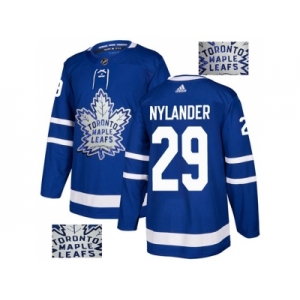 Men Adidas Toronto Maple Leafs #29 William Nylander Blue Home Authentic Fashion Gold Stitched NHL Jersey