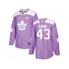 Men Adidas Toronto Maple Leafs #43 Nazem Kadri Purple Authentic Fights Cancer Stitched NHL Jersey