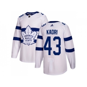 Men Adidas Toronto Maple Leafs #43 Nazem Kadri White Authentic 2018 Stadium Series Stitched NHL Jersey