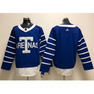 Men Adidas Toronto Maple Leafs Blank Blue Authentic 1918 Arenas Throwback Stitched NHL Jersey