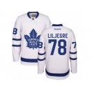 Men Reebok Toronto Maple Leafs #78 Timothy Liljegren Authentic White Away NHL Jersey