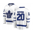 Men Toronto Maple Leafs #20 Dominic Moore Fanatics Branded White Away Breakaway NHL Jersey