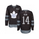 Men's Adidas Toronto Maple Leafs #14 Dave Keon Authentic Black 1917-2017 100th Anniversary NHL Jersey