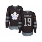 Men's Adidas Toronto Maple Leafs #19 Bruce Boudreau Authentic Black 1917-2017 100th Anniversary NHL Jersey