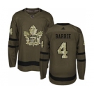 Men's Maple Leafs #4 Tyson Barrie Green Salute to Service Stitched Hockey Jersey