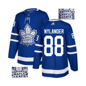 Men's Maple Leafs #88 William Nylander Blue Home Authentic Fashion Gold Stitched Hockey Jersey