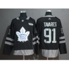 Men's Maple Leafs #91 John Tavares Black 1917-2017 100th Anniversary Stitched Hockey Hockey Jersey