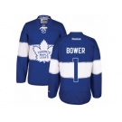 Men's Reebok Toronto Maple Leafs #1 Johnny Bower Authentic Royal Blue 2017 Centennial Classic NHL Jersey